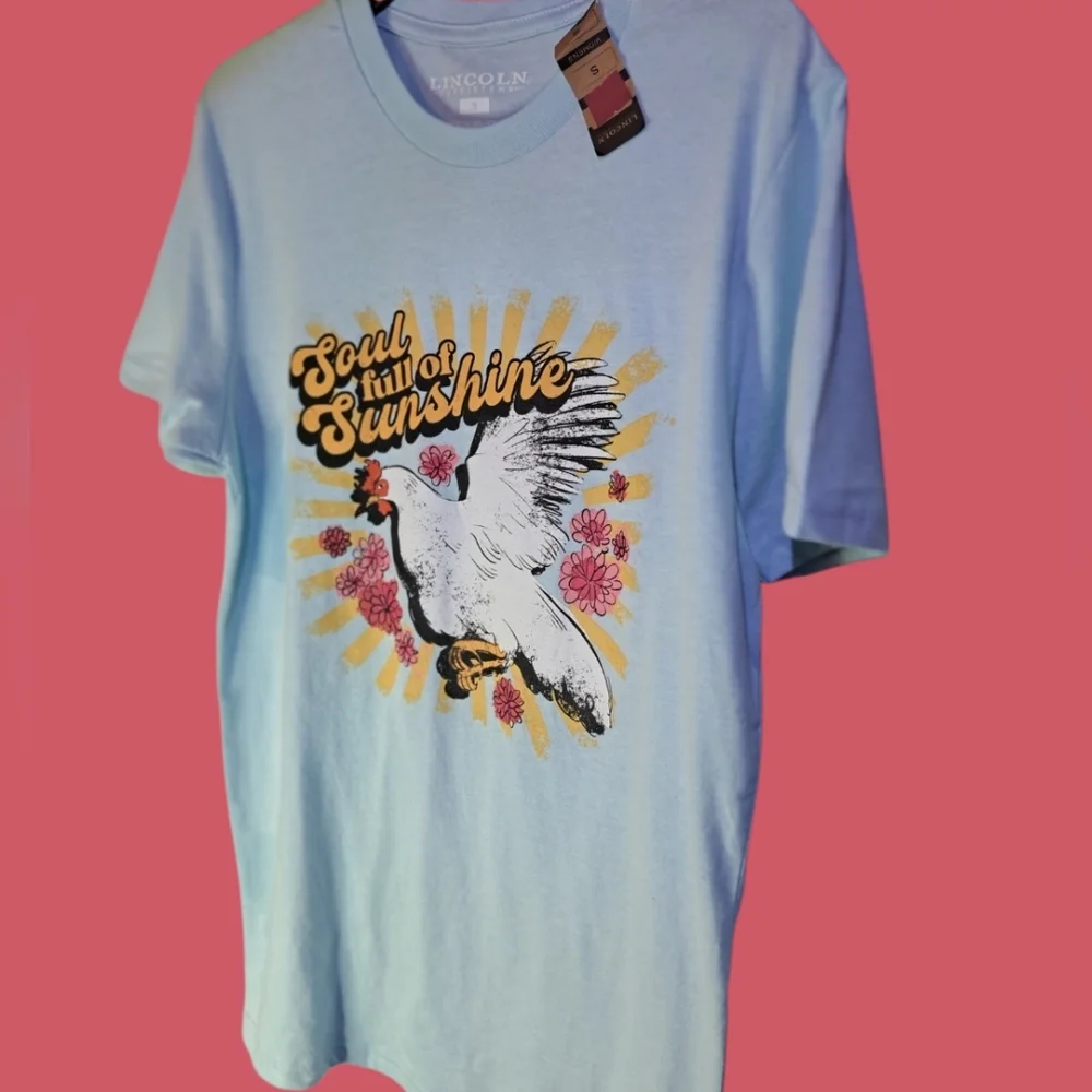 Soulful Sunshine Bird T-Shirt - Blue - Picture 1 of 4